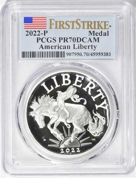 2022 P U S Mint Silver Medal American Liberty First Strike PCGS Proof