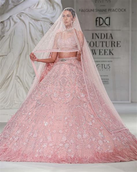 Buy Online Pastel Pink Kelly Bridal Lehenga