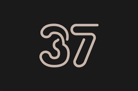 Premium Vector | Number 37 Logo Monogram Number 37 logo line style ...