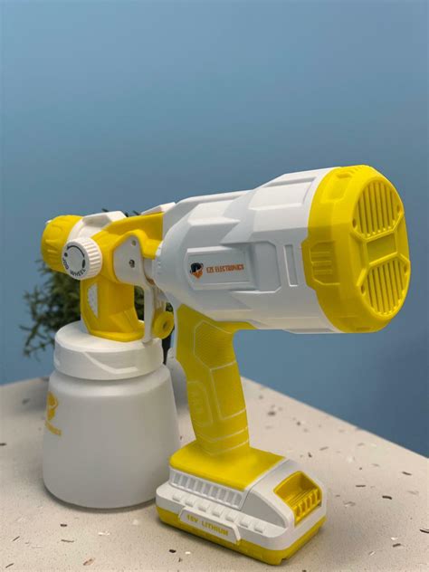 Cacoop Cordless Paint Sprayer Gun With Ah Battery And Rapid Charger