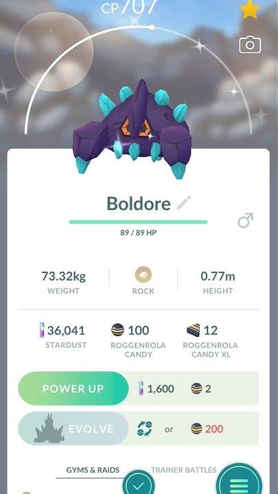 Evolution Time 🤩 Shiny Roggenrola Into Shiny Boldore 🥰 In Pokémon Go