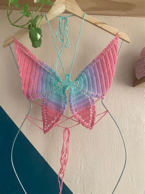 Crochet Bikini Top Pattern Rainbow Bikini Brazilian Bikini Swimwear Crochet Bikini Bottom