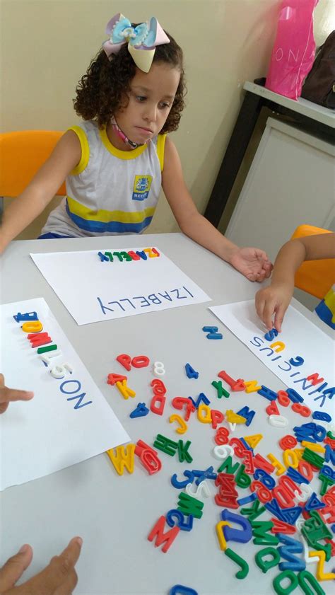 Nome com alfabeto móvel | Ensinando o nome educação infantil