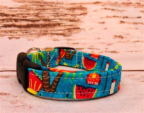 Beach Dog Collar Funny Dog Collar Adjustable Collar Side Release