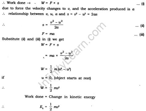 Work Power And Energy Cbse Class 9 Notes Science Chapter 11