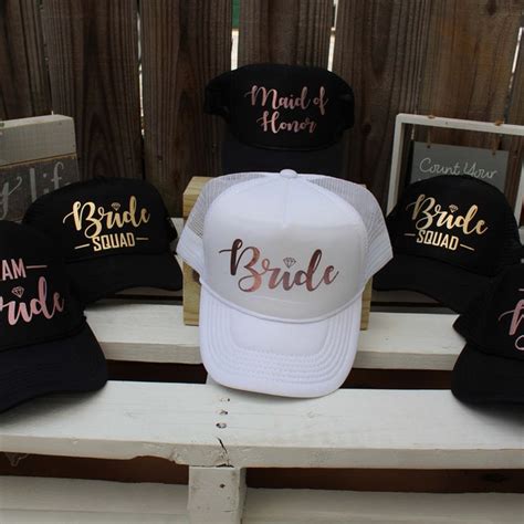 Bride Squad Hats Etsy