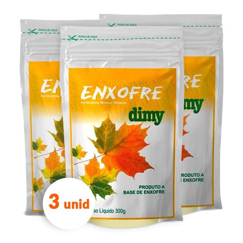 Kit Promocional 3 Enxofre Dimy 300g Fertilizante Foliar Verde