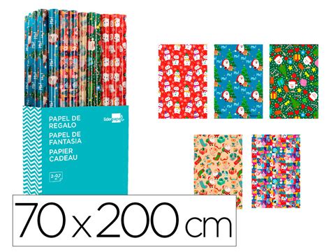 8423473052260 Papel De Regalo Liderpapel Navidad Rollo Ancho 70 Cm