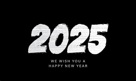 Happy New Year 2025 Text Design. 43510993 Vector Art at Vecteezy