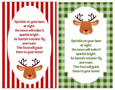 Reindeer Food Template 10 Free Pdf Printables Printablee