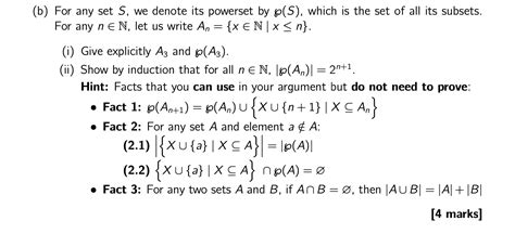 Solved For any set S, we denote its powerset by ℘(S), which | Chegg.com