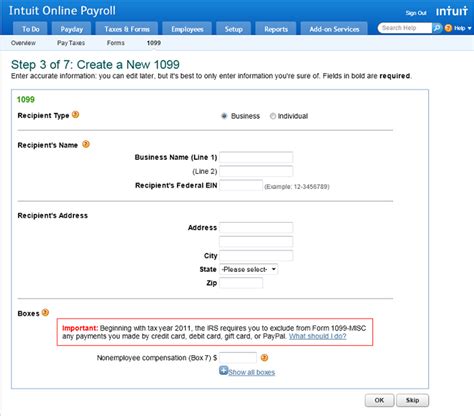 E File A 1099 Misc Quickbooks Learn And Support