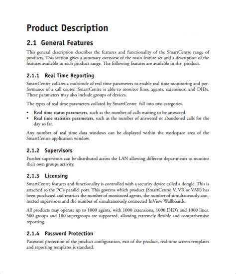 FREE 7+ Product Description Templates in PDF