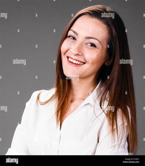 Smiling Business Woman Stock Photo Alamy