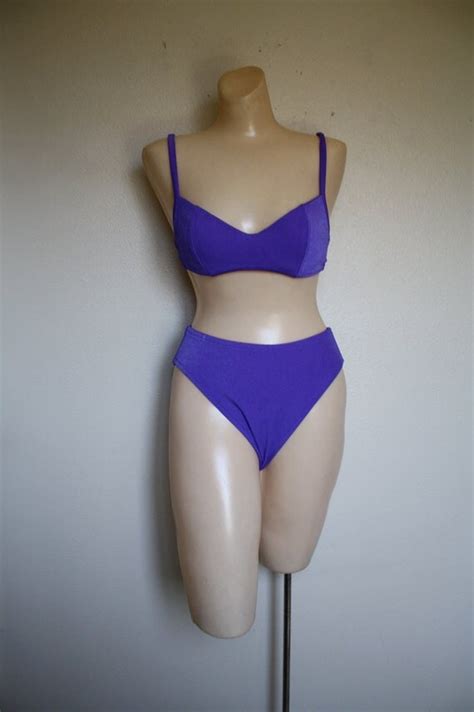 1980 S Bikini Vintage Bikini Purple By WindingRoadVintage On Etsy