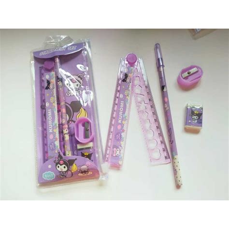 Jual PENSIL SET SANRIO KUROMI CHINAMOROL MELODY SET ALAT TULIS 6 IN 1