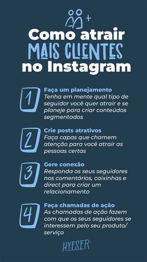 Como atrair mais clientes no Instagram Idéias de marketing