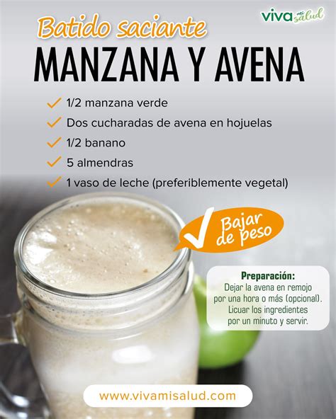 Arriba Imagen Receta De Licuado De Avena Para Bajar De Peso