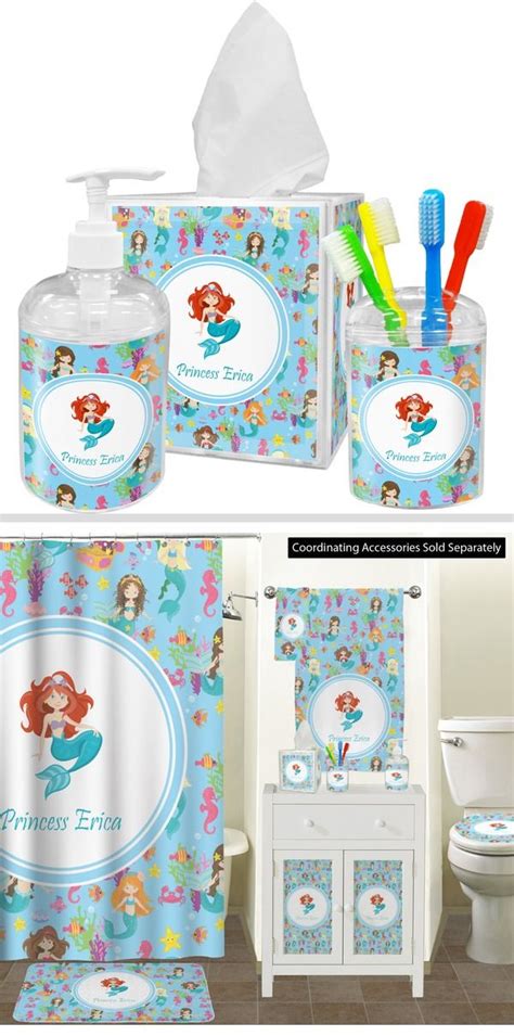 Mermaids Bathroom Accessories Set Personalized Tissue Box Holder