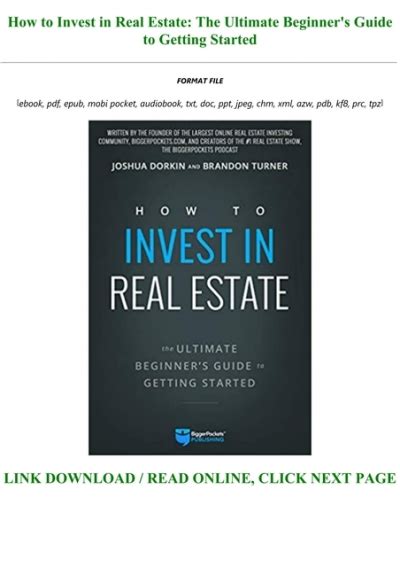 Pdf How To Invest In Real Estate The Ultimate Beginners Guide To