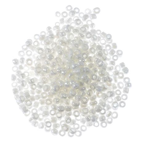 Seed Bead Opaque Luster 6 0 White Ounce SB6121