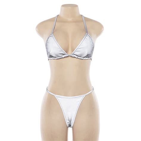Bikini Luminoso Bikini De Dos Piezas Para Mujer Sexy Conjunto De Bikini Bikini Reflectante