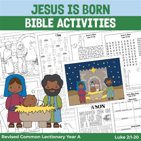 Jesus Is Born Activity Pages Bible Crafts Shop