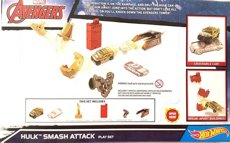 Ripley CONJUNTO DE PISTA Y VEHICULO HOT WHEELS MARVEL AVENGERS HULK
