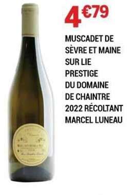 Promo Muscadet De S Vre Et Maine Sur Lie Prestige Du Domaine De