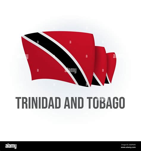 Bandera Vectorial De Trinidad Y Tobago Bandera Ondeante De Trinidad Ilustración Vectorial