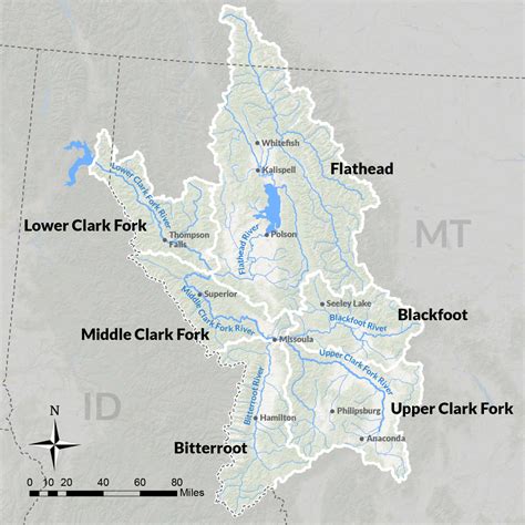 map of the clark fork river