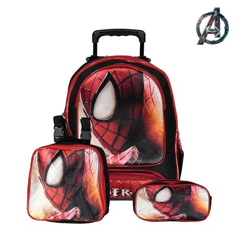 Kit Mochila Infantil Escolar Homem Aranha Spider Man Marvel Submarino