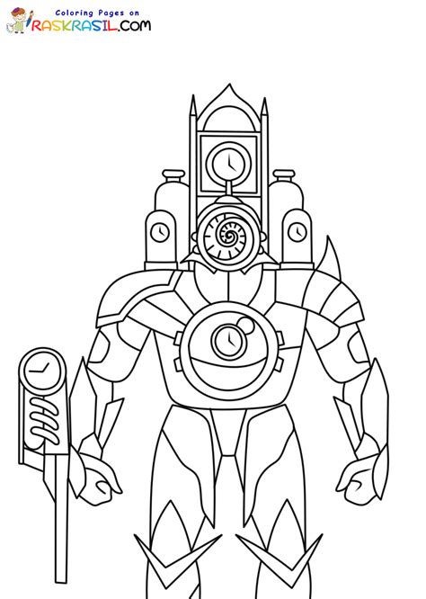 Titan ClockMan Coloring Pages