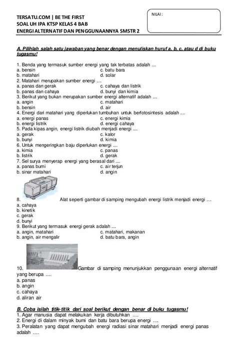 Soal Ipa Kelas 6 Sd Mengenai Energi Listrik Pencari Jawaban Soal