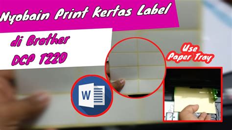 Cara Print Atau Cetak Kertas Label Pakai Microsoft Word Youtube