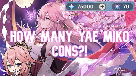 75 000 PRIMOGEMS SAVED FOR YAE MIKO How Many Constellations Can I Get