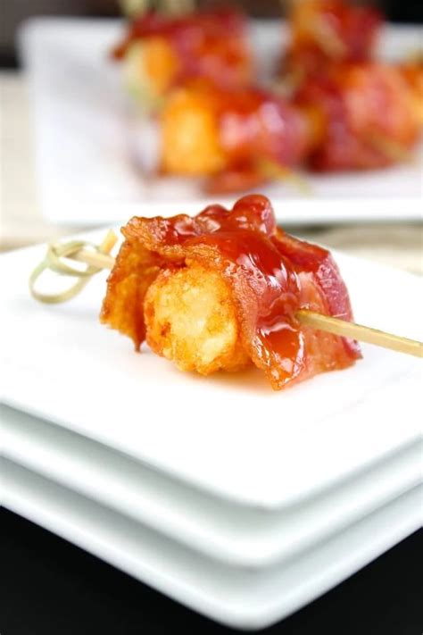 Barbecue Bacon Wrapped Tater Tots Miss In The Kitchen