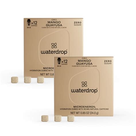 Amazon Waterdrop Microenergy Energy Powder Packets Mango Guava