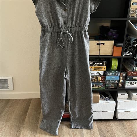 Shein Curve Plus Womens Grey Jumpsuit Depop