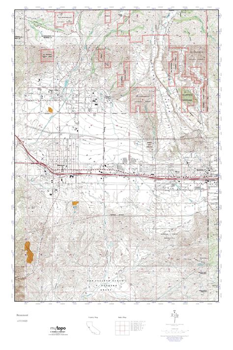 Mytopo Beaumont California Usgs Quad Topo Map