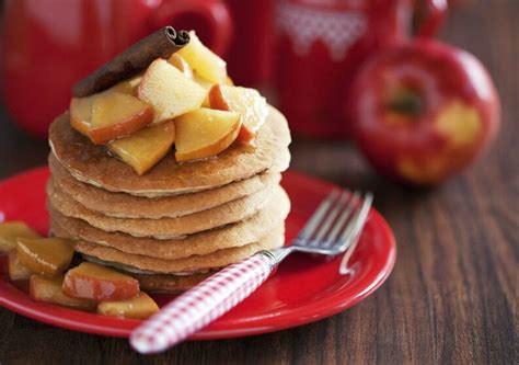 Hotcakes De Avena Con Manzana Y Crema De Almendra Sin Az Car De