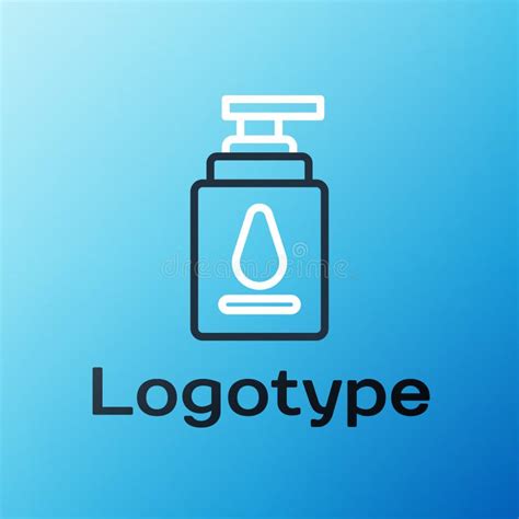 Line Personal Lubricant Icon Isolated On Blue Background Lubricating Gel Cream For Erotic Sex