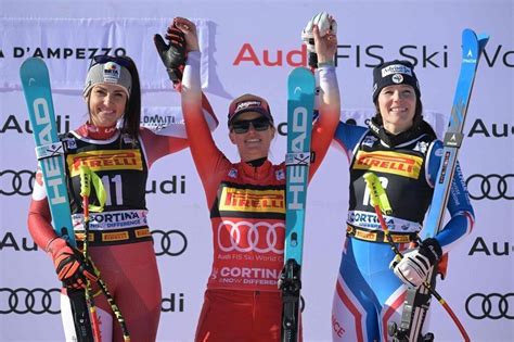 Ski Alpin Lara Gut Behrami Simpose Sur Le Super G De Cortina Romane