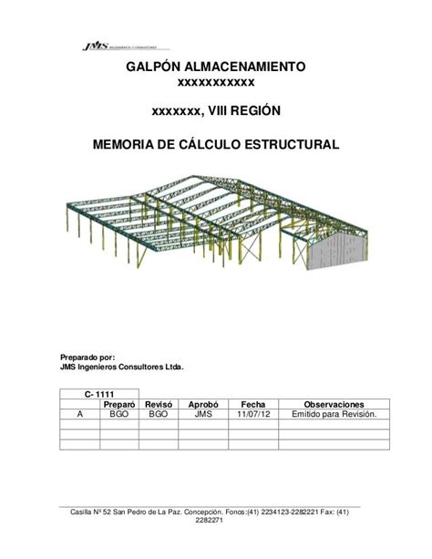 Memoria De Calculo Estructural Ejemplo