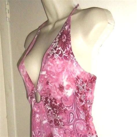 Tops Vintage Pink Floral Paisley Print Sexy Halter Top Poshmark