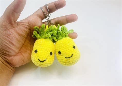 Amigurumi Pineapple Keychains The Yarn Bowl Crochet