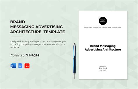 Brand Messaging Advertising Architecture Template In Word PDF Google