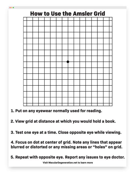 Amsler Grid Vision Tests And Visual Acuity Tests New England Low