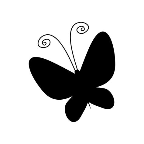 Vector Silhouette Of A Butterfly Vector Art At Vecteezy