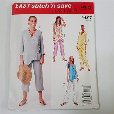 Mccall Pattern Easy Stitch N Save Misses Top And Pants Pattern 1 Each